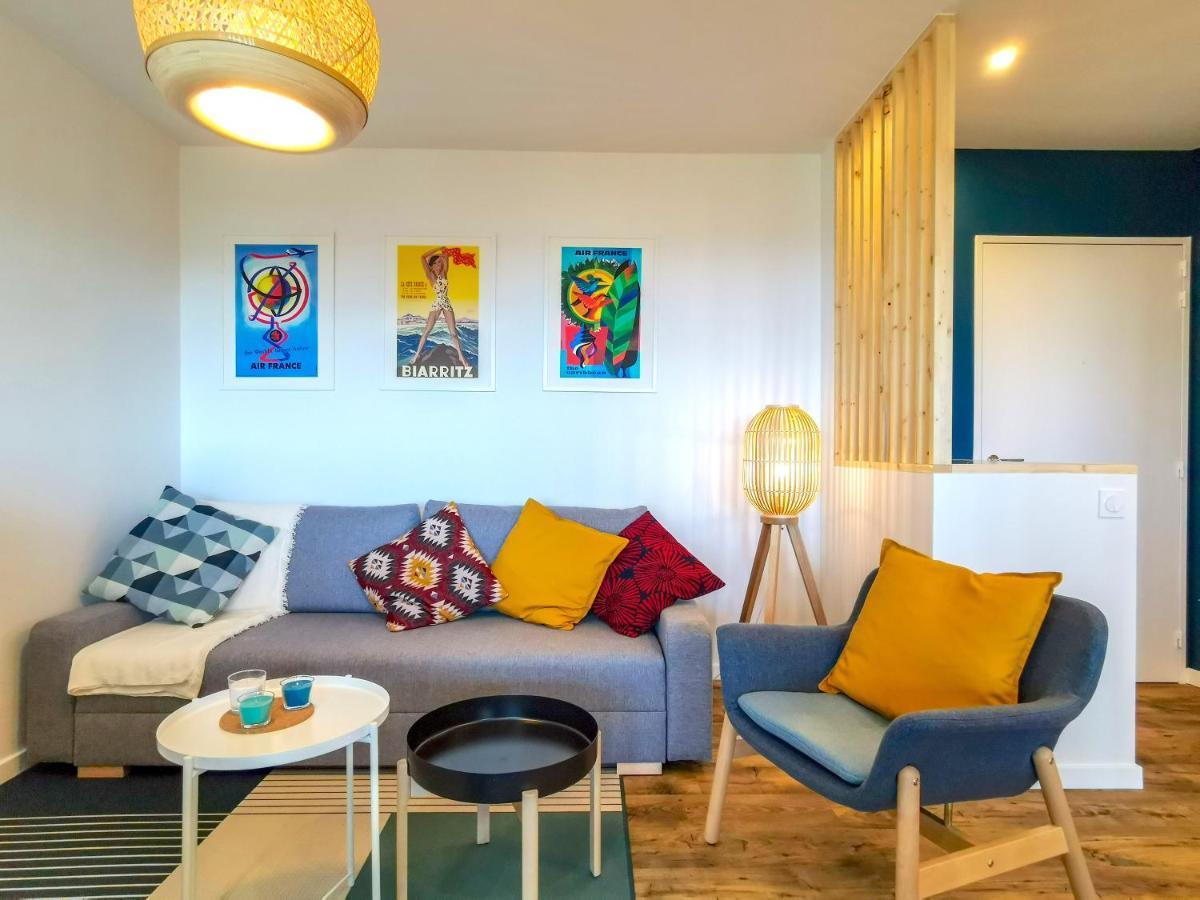 Ilunabarra - Appartement Calme, Vue Mer, Parking - Wifi Ciboure Eksteriør billede